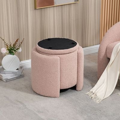 Bergman Fabric Storage Ottoman - Brown - With 2-Year Warranty